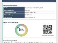 Begagnad Tesla Model S 386 kW (525 HK) 2018 Blå Halvkombi