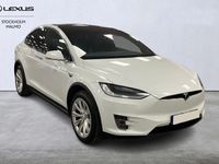 begagnad Tesla Model X Long Range Panoramatak 2019 Vit