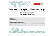 begagnad VW ID4 ID.4GTX 299hk klar för omgående leverans