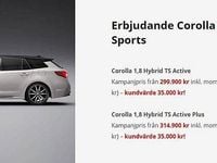 Ny Toyota Corolla Active 98 HK (72 kW) 2025 Mörkblå Kombi