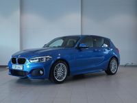 Begagnad BMW 118 M Sport 136 HK (100 kW) 2018 Estoril blue metallic Halvkombi
