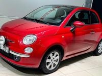 Begagnad Fiat 500 Lounge 69 HK (50 kW) 2011 Röd Halvkombi