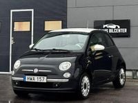 Begagnad Fiat 500 Lounge 69 HK (50 kW) 2015 Svart Halvkombi