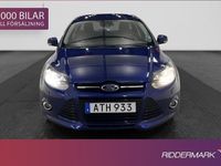 begagnad Ford Focus 1.0 EcoBoost Titanium Sensorer Drag Välserv 2014, Halvkombi