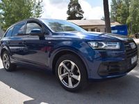Begagnad Audi Q7 S-Line 337 HK (247 kW) 2019 Blå SUV