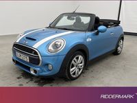 begagnad Mini Cooper S Cabriolet Cabrio Convertible Chili H K Navi Kamera XL Välserv 2016,