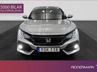begagnad Honda Civic 1.0 CVT Elegance Kamera Navi CarPlay 2018, Halvkombi