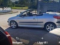 Begagnad Peugeot 206 CC 136 HK (100 kW) 2003 Silvermetallic Cab