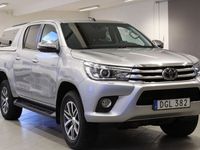 begagnad Toyota HiLux 2.4 D AWD Moms Kåpa Lastsläde Diff Skinn SoV