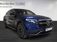 begagnad Mercedes EQC400 AMG/Drag/HUD/Burmester/Moms 2021 Blå