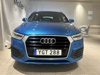 Begagnad Audi Q3 S-Line 184 HK (135 kW) 2016 Blå SUV