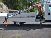 begagnad Peugeot Boxer 165HK 4200 flak med Kran 1,8T