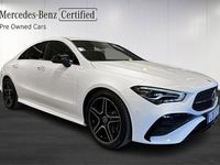 begagnad Mercedes CLA200 Moms/AMG/Dragkrok/Panelbelysning/Nightpackage 2024 Vit