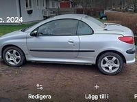 Begagnad Peugeot 206 CC 136 HK (100 kW) 2003 Silvermetallic Cab