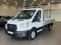 begagnad Ford Transit 350 170hk LEASBAR NYA MODELLEN FLAK DRAG VÄRMAR