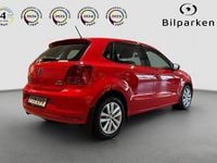 Begagnad VW Polo 90 HK (66 kW) 2015 Röd Halvkombi