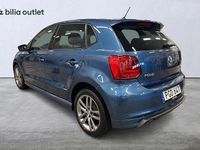 Begagnad VW Polo R-line 90 HK (66 kW) 2017 Blå Halvkombi