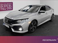 begagnad Honda Civic 1.0 CVT Elegance Kamera Navi CarPlay 2018, Halvkombi