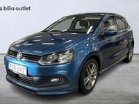 Begagnad VW Polo R-line 90 HK (66 kW) 2017 Blå Halvkombi