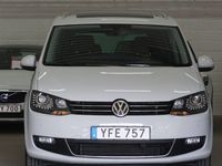 begagnad VW Sharan 2.0 TDI 4M Barnstol Värmare Drag Panorama