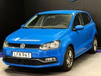 Begagnad VW Polo 90 HK (66 kW) 2015 Blå Halvkombi