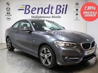 Begagnad BMW 220 Sport Line 184 HK (135 kW) 2015 Mineralgrå metallic Sportkupé