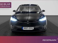 begagnad Tesla Model X Long Range AWD 7 Sits Ljus interiör Drag 2019, SUV