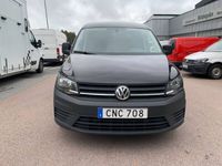 begagnad VW Caddy 2.0 TDI Verks.inredning Dieselvärmare svart 2019, Transportbil