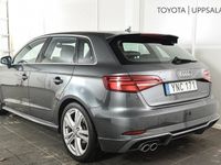 begagnad Audi A3 Sportback 2.0 TFSI quattro S Tronic S-Line 2018, Halvkombi