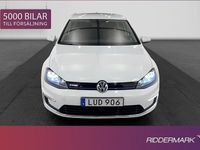 begagnad VW e-Golf 24.2 kWh Comfort Navi Adaptiv-fart 2015, Halvkombi
