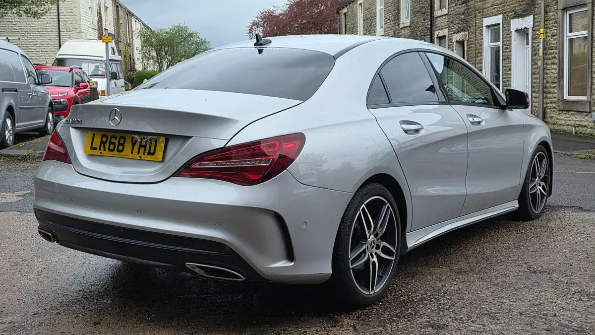 Used Mercedes CLA220 AMG line 177 HP (130 kW) 2018 Silver Coupe
