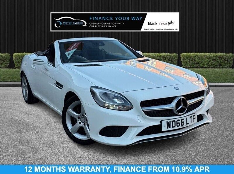 White Used 2017 Mercedes SLC200 Cabriolet | £12,395 (Good price) - Image 1/3