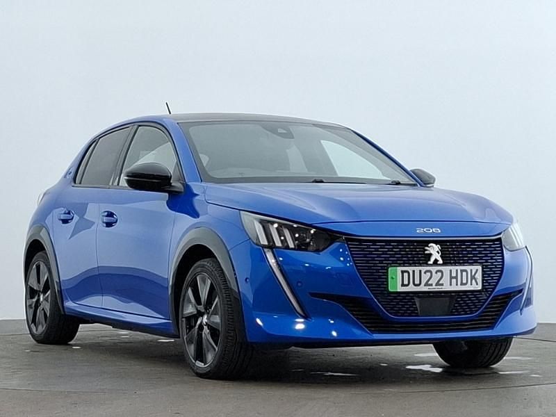 Used Peugeot e-208 Premium 100 kW (136 HP) 2022 Blue Hatchback