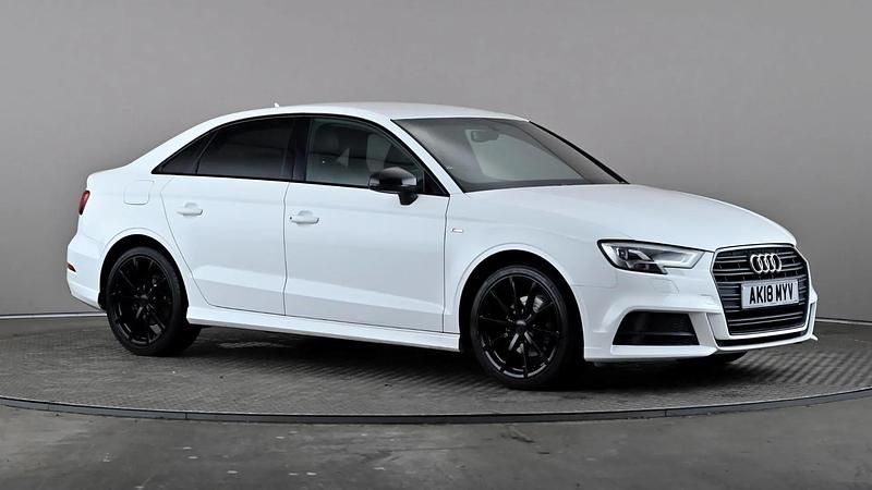 Used Audi A3 Black Edition 116 HP (85 kW) 2018 White Sedan