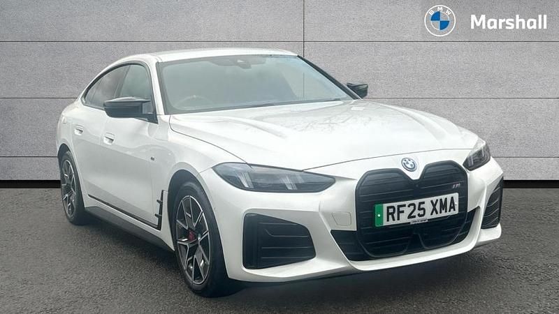 Mineral white metallic Used 2025 BMW i4 Shadowline Sedan | £43,591 - Image 1/4