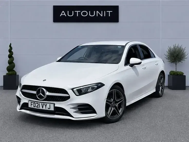 Used Mercedes A250 AMG line 224 HP (164 kW) 2021 White Sedan