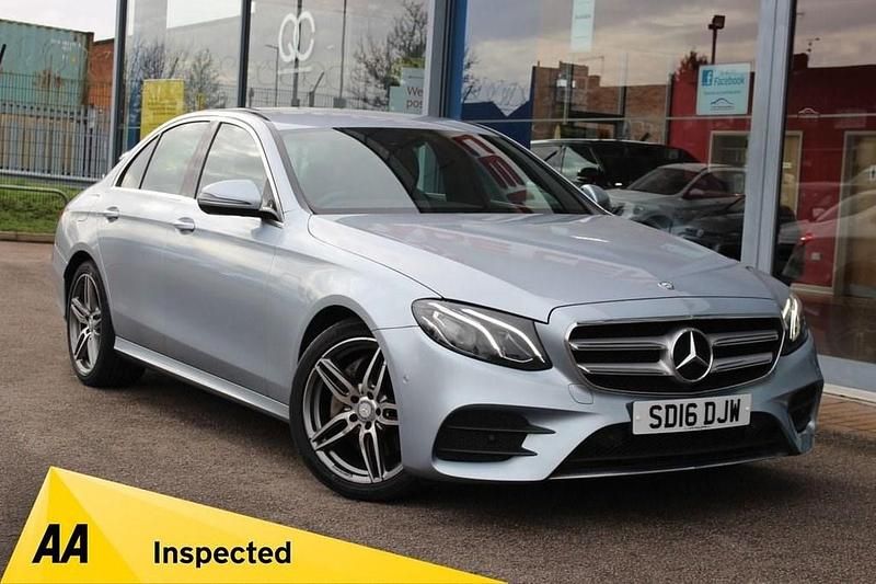 Used Mercedes E220 AMG line 194 HP (142 kW) 2016 Silver Sedan
