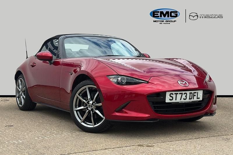 Red Used 2023 Mazda MX5 Exclusive-Line Cabriolet | £24,995 (Fair price) - Image 1/3