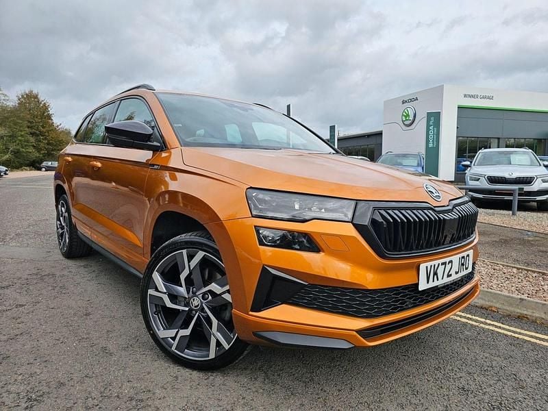 Orange Used 2022 Skoda Karoq SportLine SUV | £21,495 (Fair price) - Image 1/4