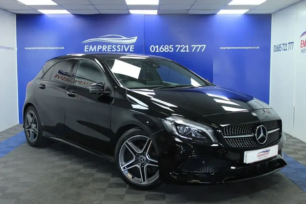 Used Mercedes A200 AMG line 136 HP (100 kW) 2016 Black Hatchback