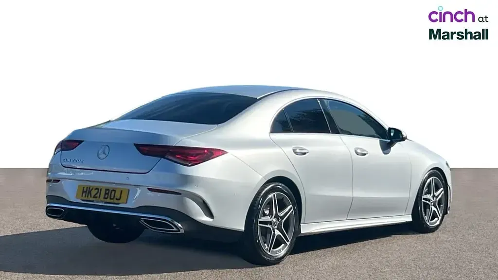 Used Mercedes CLA220 AMG Line Premium 190 HP (139 kW) 2021 Iridium silver metallic Coupe