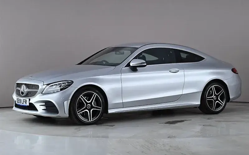 Used Mercedes C200 AMG line 184 HP (135 kW) 2019 Silver Coupe