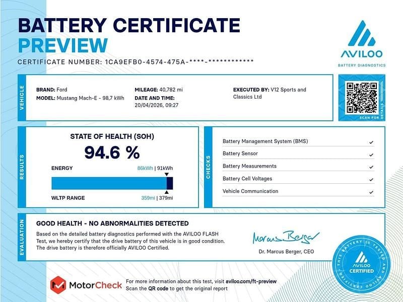 Used Ford Mustang Mach-E Extended Range 258 kW (351 HP) 2021 Grey SUV