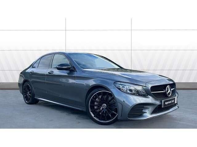 Grey Used 2020 Mercedes C300e AMG line Sedan | £27,489 (A bit pricey) - Image 1/4