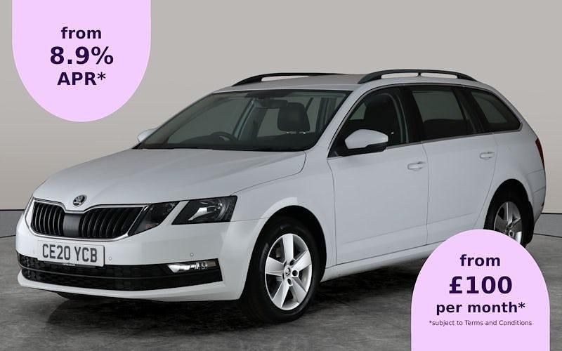 White Used 2020 Skoda Octavia SE Technology Estate | £7,164 (Good price) - Image 1/2