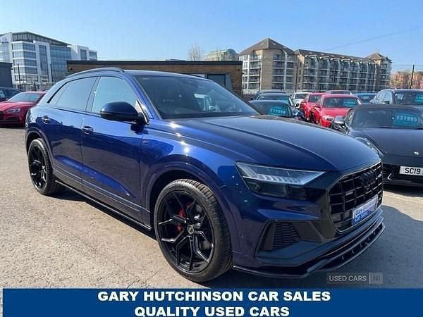 Blue Used 2019 Audi Q8 S-Line SUV | £31,950 (Expensive) - Image 1/4