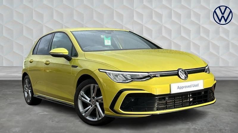 Lime yellow Used 2020 VW Golf VII R-line Hatchback | £20,000 (Fair price) - Image 1/4
