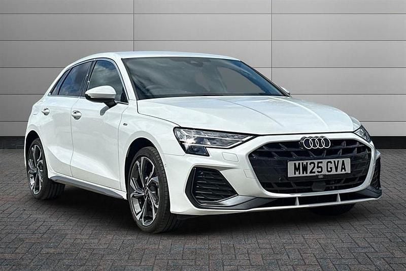 Glacier white New 2025 Audi A3 e-tron S-Line Hatchback | £31,499 (Super price) - Image 1/4
