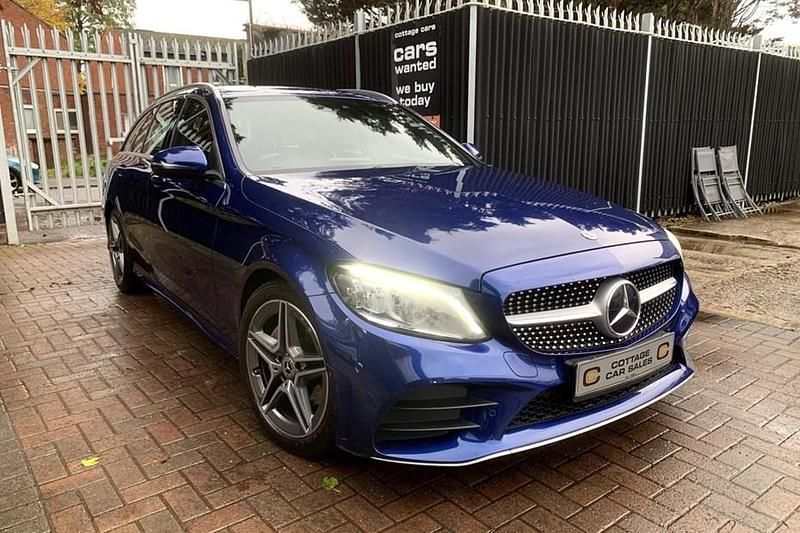 Blue Used 2019 Mercedes C200 AMG Line Premium Estate | £15,995 (Good price) - Image 1/1