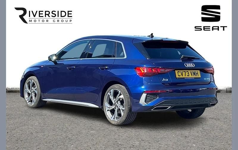 Used Audi A3 S-Line 110 HP (80 kW) 2023 Blue Sedan